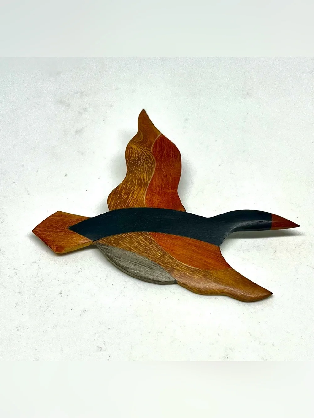 Vintage Wood Flying Duck Pin
